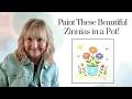 Zinnia Joy: A Beginner-Friendly Watercolor Flower Pot Tutorial
