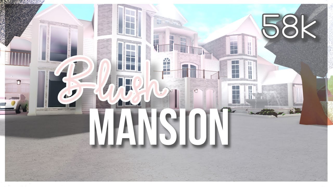Roblox Bloxburg Blush Mansion Exterior Speedbuild Youtube