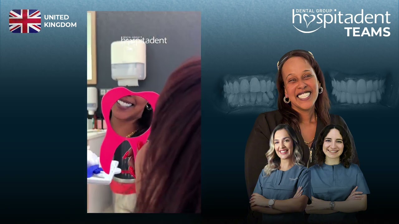 Ms. Farah traveled from London to Hospitadent for zirconium crown treatment.