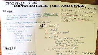 Gravida | Parity | GPAL | GTPAL |Obstetric score | obs and gynae | med tutorials