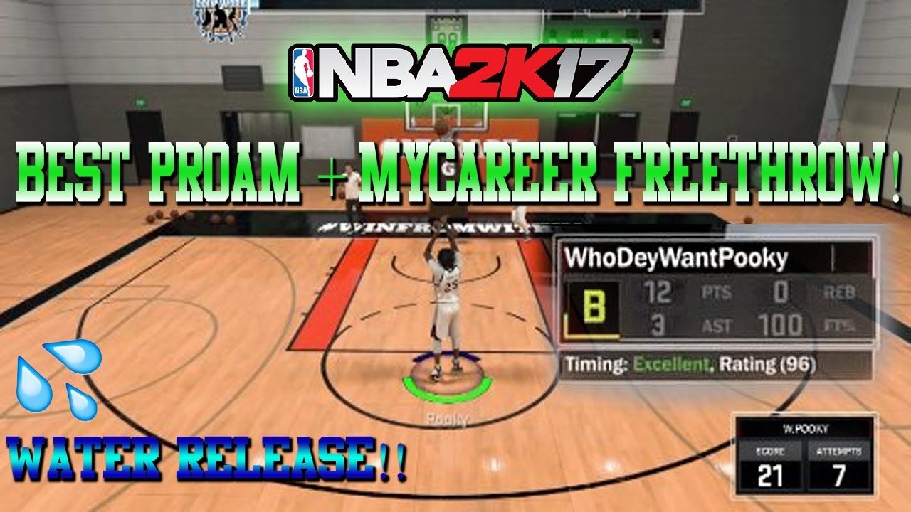 EASIEST FREE THROW RELEASE IN NBA2K17 FOR PROAM!!! (SMOOTH RELEASE