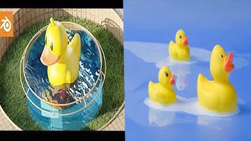 Blender Tutorial: Rubber Ducky Animation | HD. Rubber Ducks at the Swimming Pool.