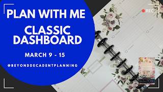 Plan With Me! | Classic Dashboard Happy Planner | Live Love Posh Stickers | March 9-15, 2026
