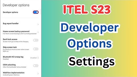 Itel S23 Developer Options Settings | Itel S665L Developer Options dpi