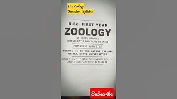 Zoology 1st Semester Syllabus ||BSC  1st year || U.P. State University 2022-23