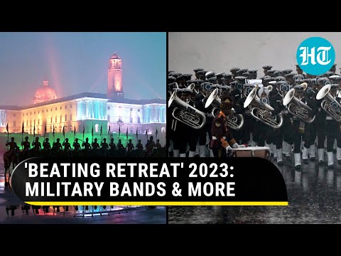 Indian military bands enthral the nation at Beating retreat ceremony amid rains I Key Highlights