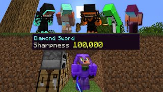 Minecraft Manhunt but I secretly use Sharpness 100,000...