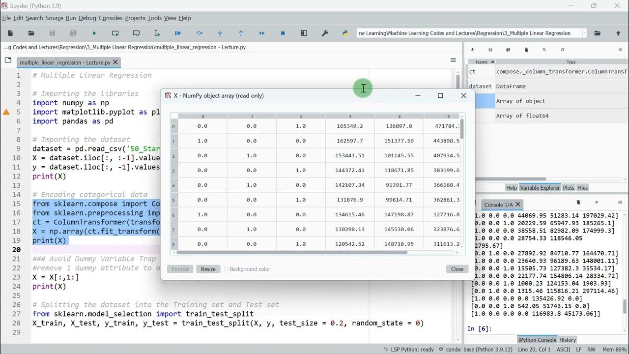 Multiple Linear Regression 04: Data Set and Preprocessing - YouTube