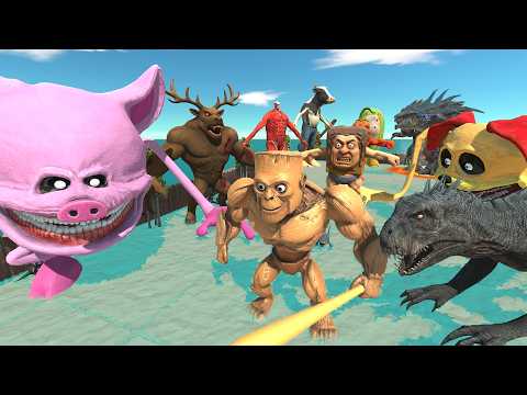 Brainrot Animal Meme Team Dadaa Sapii Vs Team Cacto Hipopotamo Animal Revolt Battle Simulator
