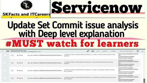 Update sets commit issues deep understanding #servicenow #interviewquestions