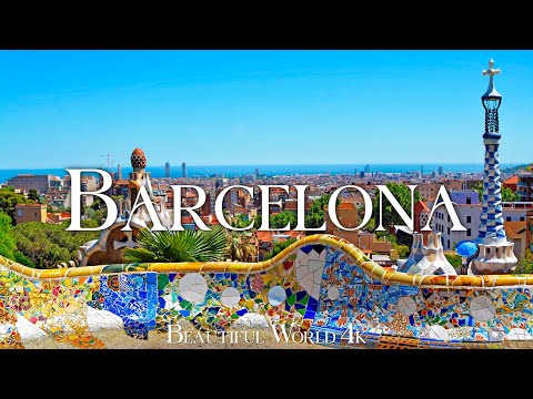 Barcelona 4K Amazing Aerial Film - Meditation Relaxing Music - Scenic Relaxation