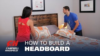 Take your bedroom from drab to fab with a wood headboard. Watch these easy steps to build your own headboard with an air ...