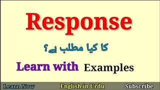 Response Meaning in Urdu