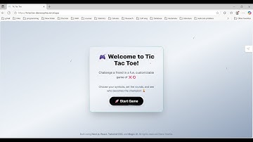 Tic Tac Toe Game Built with React, Next.js, Tailwind CSS & Magic UI