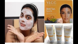 VLCC Anti tan facial kit full Demo + Review || क्या यह काम करता है ? screenshot 5