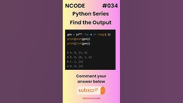 NCODE #034  | Find the Output | Comment your Answer Below | #coding #pythondaily #python #mcqsquiz
