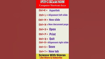 Top Computer Shortcut Keys for NTPC 2025 🚀 | Must-Know for Exam! #shorts