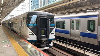 特急 踊り子7号E257系 東京駅に回送で入線/ 東海道線・伊豆急行 東京1000発