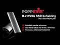 Poppstar - M.2 PCIe NVMe SSD behuizing met thermische pad (USB-C, M-Key + B&amp;M-Key) tot 10 Gb/s