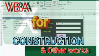 PART1 How to prepare forms and write VBA in excel  || Excel VBA Forms for Construction: Step-by-Step