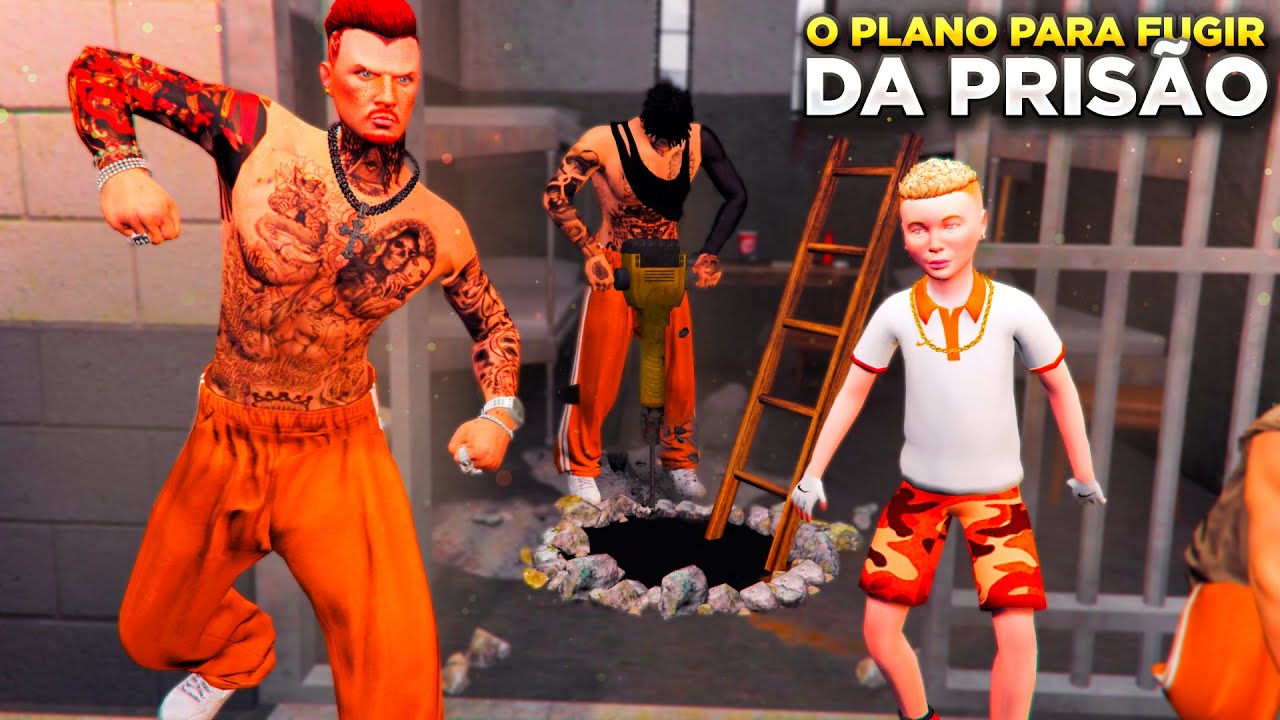 GTA V: VIDA DO CRIME | O GRANDE PLANO DE FUGA DO ZIKINHA VAI SER PELO ESGOTO! LILI VAI CANTAR!💣|#108