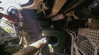 Inside the Leopard 1A5 tank during Live fire - Tank show Åben hede 2022