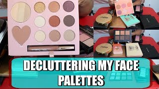 DECLUTTERING MY 45 FACE PALETTES | MAKEUP COLLECTION AND DECLUTTER 2018