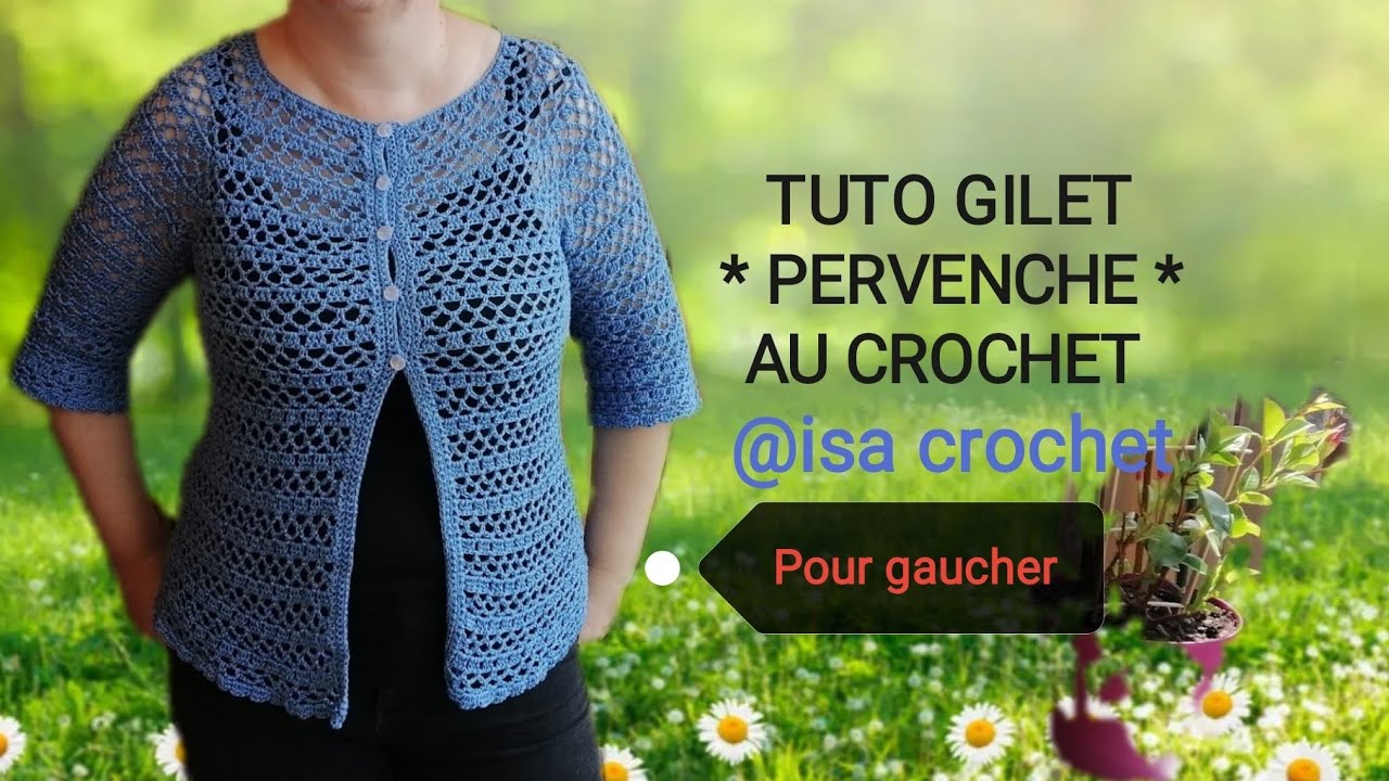 Alpharad Sub Count Chu Tuto Gilet Point Branche Au Crochet Facile Taille S