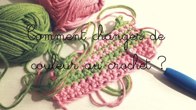 Crochet : Changer de couleur / de pelote - YouTube