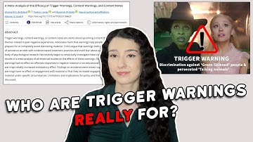 The science is out: Trigger warnings don