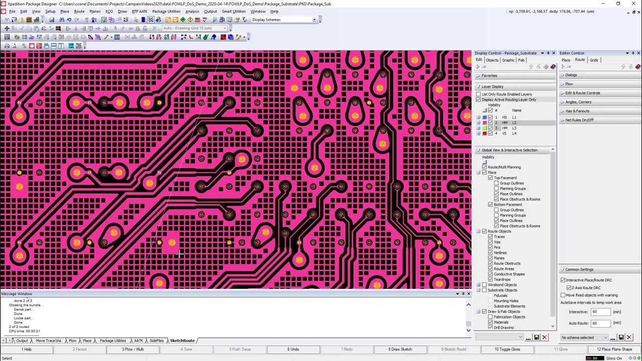 Sketch planning and routing in Xpedition Package Designer YouTube