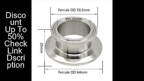 YQBS 2 Inch × 1.5 Inch Sanitary Fitting End Cap  Tri Clamp Ferrul Reducer Stainless Steel 304 Sanita
