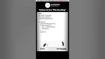 C++ vs Python: File Handling in 10 Seconds | #coding #python