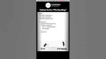 C++ vs Python: File Handling in 10 Seconds | #coding #python