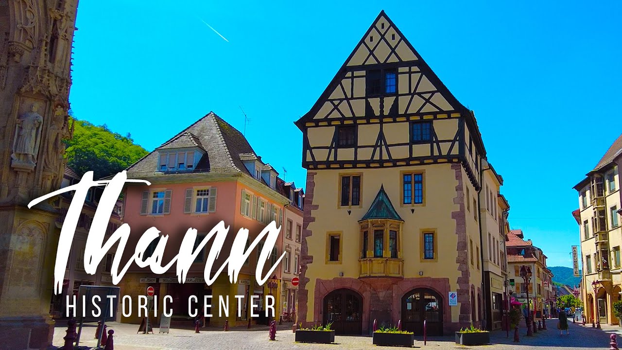 Charming Thann Historic Center, St Theobalds Church, Chateau d'Engelbourg | France