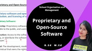 Proprietary and Open-Source Software | Critical Understanding of ICT