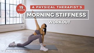 A Physical Therapist's Morning Stiffness Workout | Trainer of the Month Club | Well+Good screenshot 2