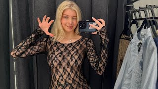 🚀🚀 Transparent dress See-through 🔥 Try on haul