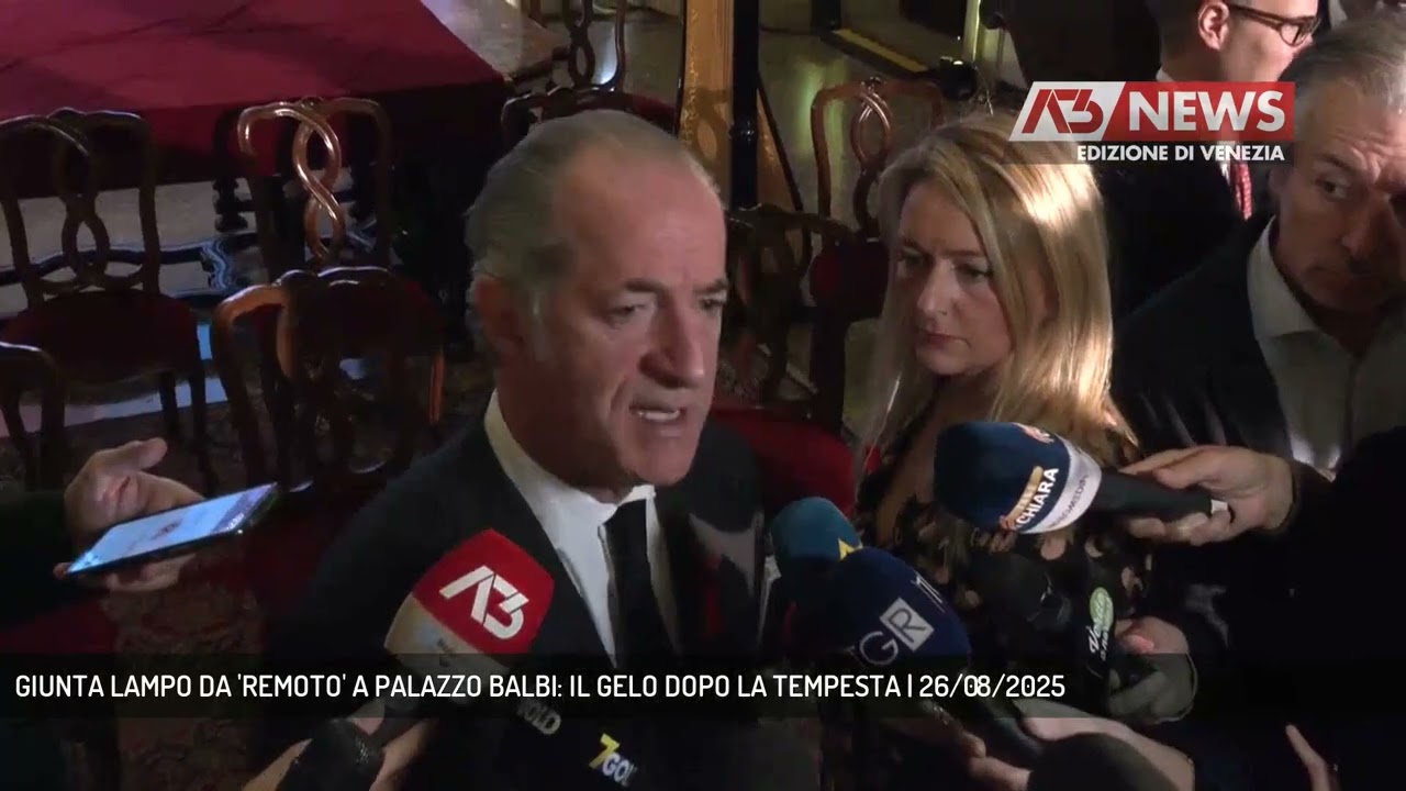 GIUNTA LAMPO DA 'REMOTO' A PALAZZO BALBI: IL GELO DOPO LA TEMPESTA | 26/08/2025