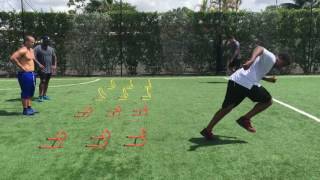 Linear plyometrics: DL jumps to sprint
