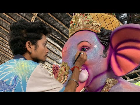 Ganesh Eye Painting 2023 | Ganesh Eye Making at Bhauraya Arts 2023 | Ganpati Bappa Eye Painting 2023
