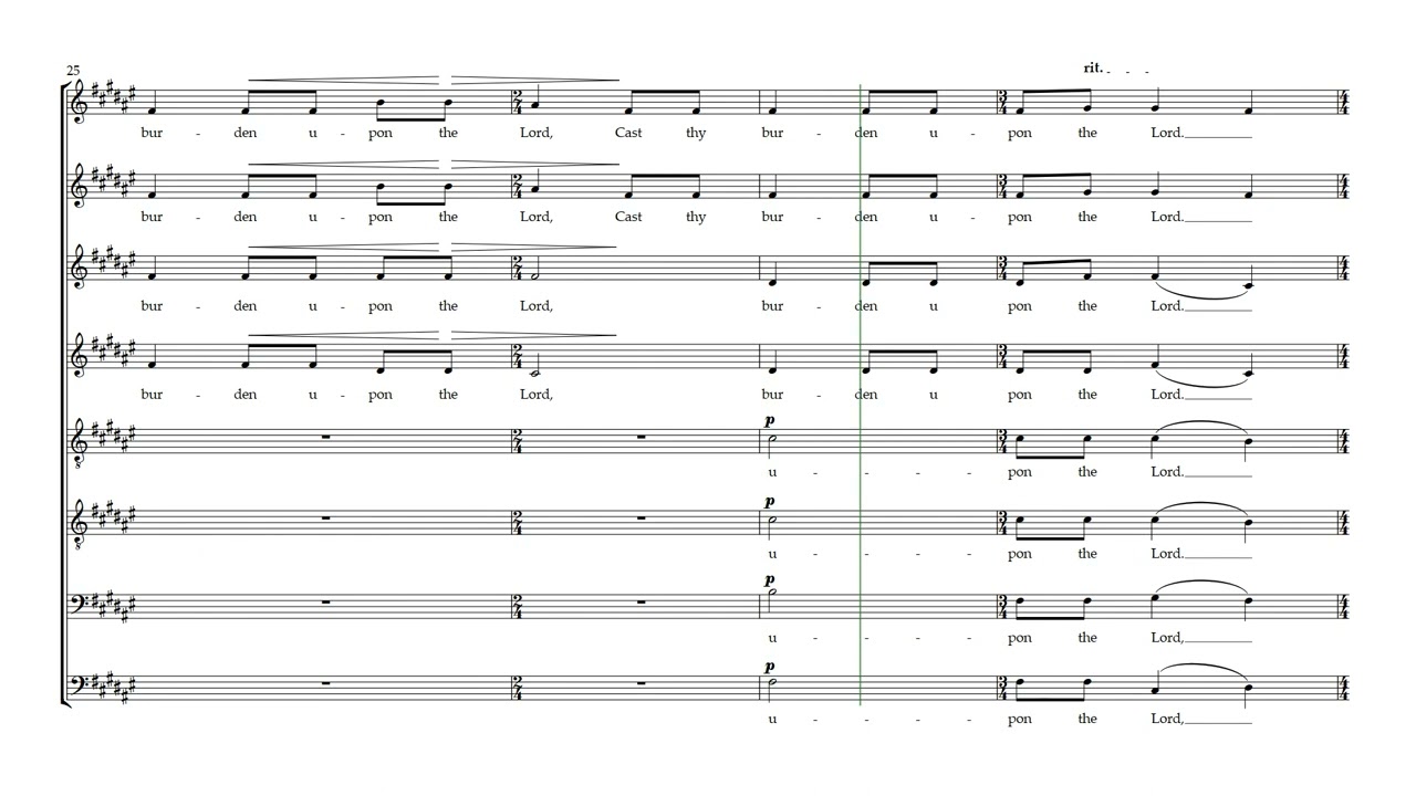 Cast thy burden upon the Lord Bass 2