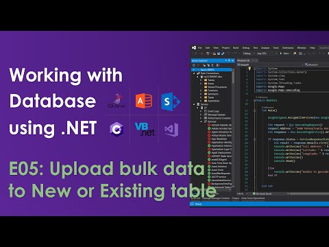 Upload Bulk Data from csv to New or an Existing Table - Oledb .NET E05