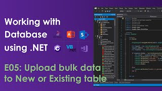Upload Bulk Data from csv to New or an Existing Table - Oledb .NET E05