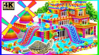 Rescue Abandoned Puppies Building Mud Villa For Turtle And Fish Pond For Red Fish From Magnetic Ball