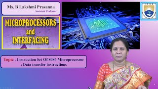 Famous Instruction Set Of 8086 Microprocessor - Data transfer instructions by Ms. B Lakshmi Prasanna Net Worth