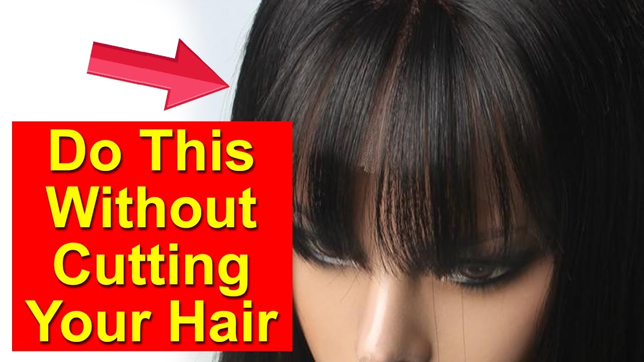 How to Make Fake Front Bangs With Natural Hair | Hairstyle Tutorial -  YouTube