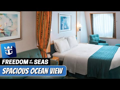 Freedom of the Seas Spacious Ocean View walkthrough tour