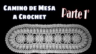 Camino de Mesa Flores y Piñas a Crochet. Parte 1° (Hazlo al Largo de tu Preferencia)