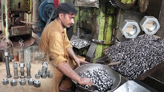 Hex Nut Manufacturing | Production of Hexagon Nut Using Simple Tools